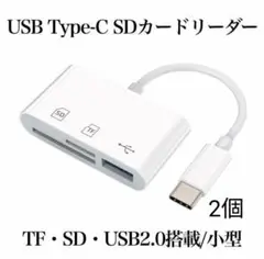 【新品】Type-C SDカードリーダー 3in1 USB/SD/TF 2個
