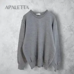 【APALETTA アパレッタ】　ニットプルオーバー　無地　グレー　洗える