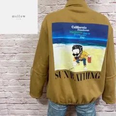 【☆お洒落の頂点☆】MELLOW ジャケット L ベージュ 破格のバックロゴ