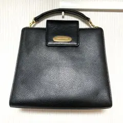 美品 JUNKO KOSHINO ショルダーハンドバッグ ブラック 黒 レザー