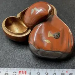 茶道具　香合　栗　乾漆　白井正斉 Yahoo!オークション -「茶道具 香合」(香合) (漆芸)の落札相場