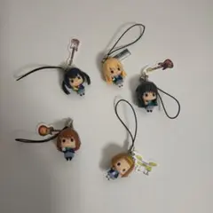 けいおん　フィギュアストラップ 5個セット
