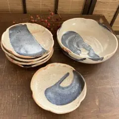 陶器皿セット（5枚＋鉢）和食器　鉢　銘々皿　取り皿　モダン