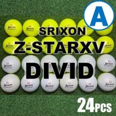【A50】SRIXON Z-STARXV DIVID 黄ロストボール 24球