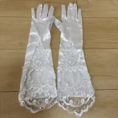 ウェディンググローブ サテン・レース