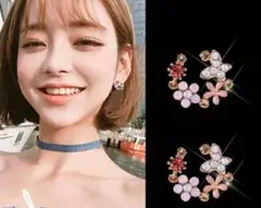春物 デイジーピアス サクラピアス レディース ジュエリー リングピアス