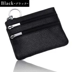 ブラック 本革 コインケース 小銭入れ 本革 レディース メンズ ミニ財布