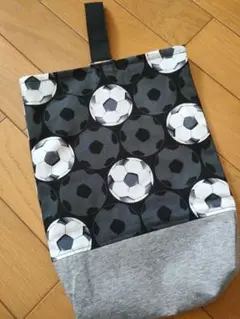 特価!!★内側は撥水加工！サッカー柄靴袋、シューズバッグ、上履き入、汚れ防止