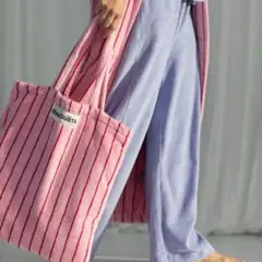 BONGUSTA ピンク ストライプ トートバッグ