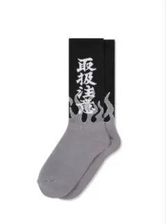 black eye patch HWC FLAMES SOCKS ファイヤー