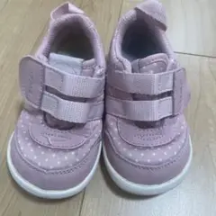 IFME ドット柄 ベビーシューズ ピンク 14.5cm