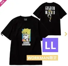 ジョジョの奇妙な冒険 Tシャツ LL 黒 ジョルノ ジョバァーナ ワークマン