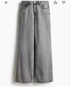 H&M ワイドハイデニム　グレー