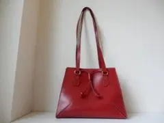 本革☆ラ・ポムベール☆ショルダーバッグ　ダークレッド