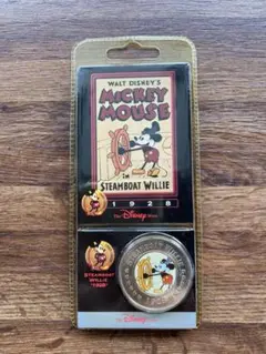 Disney ミッキーマウス Steamboat Willie コイン