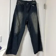 MONO-MART ダークブルー ストレートデニムパンツ