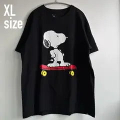 ユニクロ KAWS×PEANUTS スヌーピー Tシャツ ブラック XL