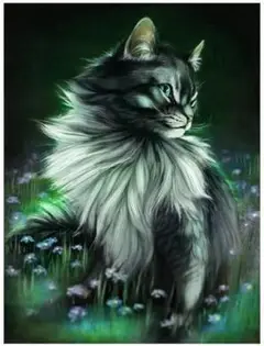 ダイヤモンドアート キット ねこ 猫さん( CY-DW01420 )