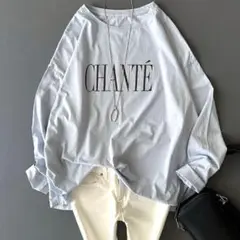 極美品 マイカ&ディール CHANTE ロゴロングスリーブTシャツ 日本製