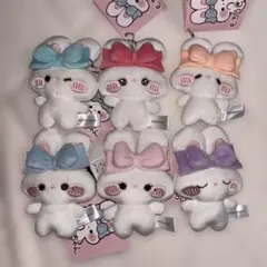 なみの　もちうさちゃん マスコット ６点セット