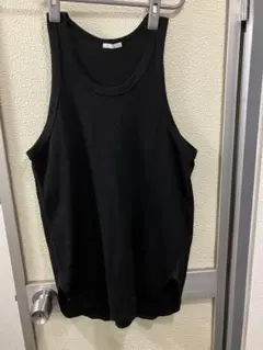 ユニクロ　ワッフル タンクトップ　サイズS ブラック