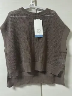 新品 マシンウォッシャブルメッシュベスト L ブラウン SEASONREASON