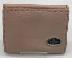 HH064 フェンディ セレリア 3つ折りコンパクト財布 ピンク