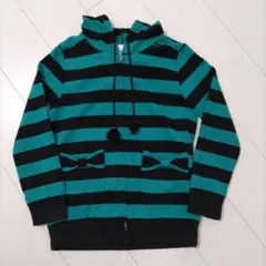 鬼滅の刃風　キッズパーカー♡グリーンボーダー　キッズL
