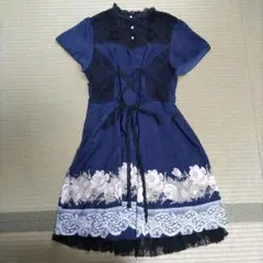最終お値下げ！♡axesfemme♡ローズ×リボン×バラ柄ワンピ…