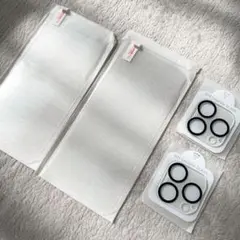 iPhone 15 Pro Max 用 画面フィルム2枚＋カメラフィルム2枚