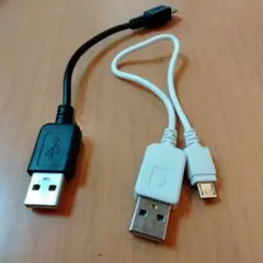 USBケーブル 黒と白 2本セット