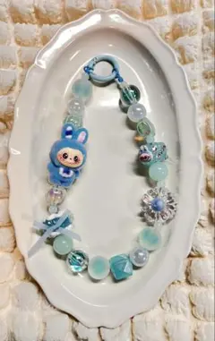ラブブ　ブルー　ストラップ