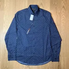 【未使用品】マイケルコース MKシグネチャー 長袖 ドレスシャツ ネイビー