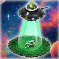 【新品】UFO襲来！ ディスプレイライト(シルバー)