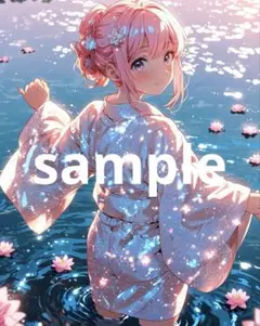 A4サイズ　ポスター　AIイラスト　美麗　アニメ　アニメイラスト　No.259