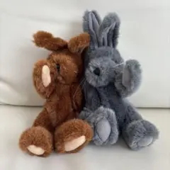 可動式ウサギのぬいぐるみセット