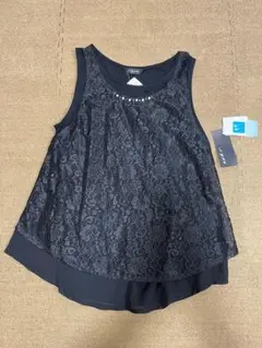 新品タグ付❣️ 吸水速乾 黒いレースタンクトップ Ｍサイズ