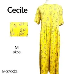 ★美品★Cecile セシール 半袖ワンピース 花柄　総柄 Mロングワンピース