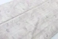 【紬】クリーム地にピンクぼかし