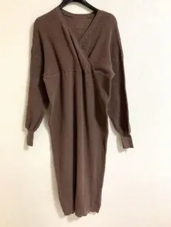 【値下げ】Kastane カスタネ カシュクールニットワンピース