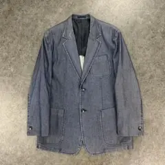 日本製 LANCEL デニム テーラードジャケット ブレザー シングル 2B