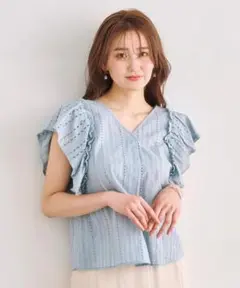 Ｓｔｏｌａ．穴あき刺繍ブラウス　ミント　38サイズ