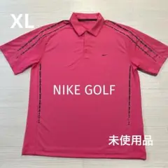 未使用品 ナイキ NIKE メンズ ゴルフ シャツ 濃ピンク色 サイズXL