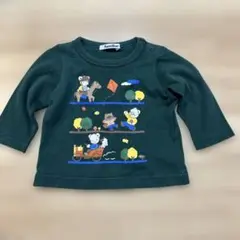 familiar キャラクター刺繍 長袖Tシャツ