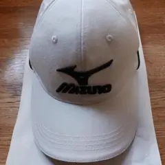 Mizuno ホワイトキャップ ロゴ入り