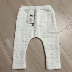 新品PETIT BATEAU 白オーガニックコットン ホワイトパンツ 12M
