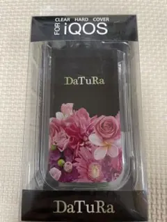 DaTuRa iQOSケース ブラックフラワー