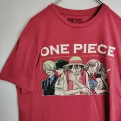 ONE PIECE 半袖シャツ Tシャツ レッド キャラクター メンズXL
