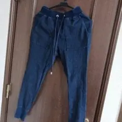 2585❤GU好き(❀ᴗ͈ˬᴗ͈)"パンツ ダークブルー