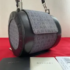 ✨希少✨ ブルガリ ビーゼロワン 筒型 ロゴマニア キャンバス レザー バッグ